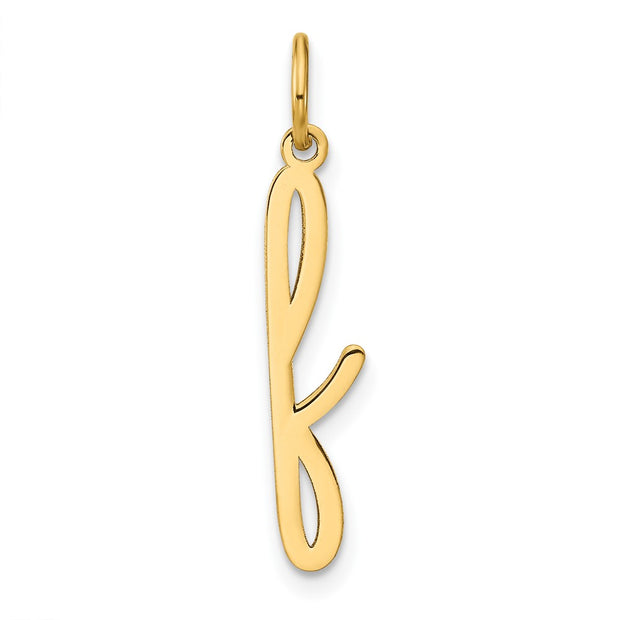 14KY Lower case Letter F Initial Charm
