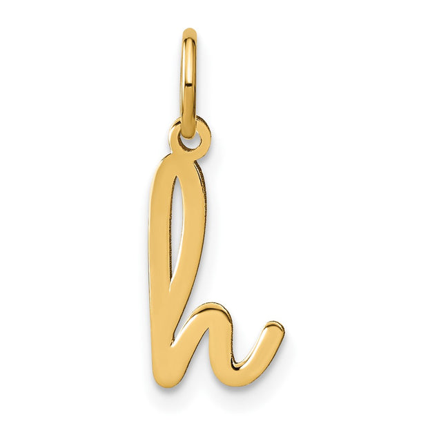 14KY Lower case Letter H Initial Charm