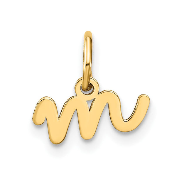 14KY Lower case Letter M Initial Charm