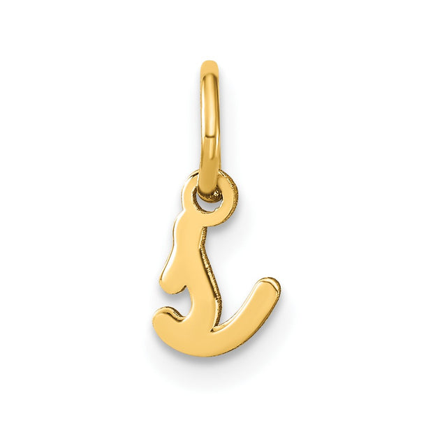 14KY Lower case Letter S Initial Charm