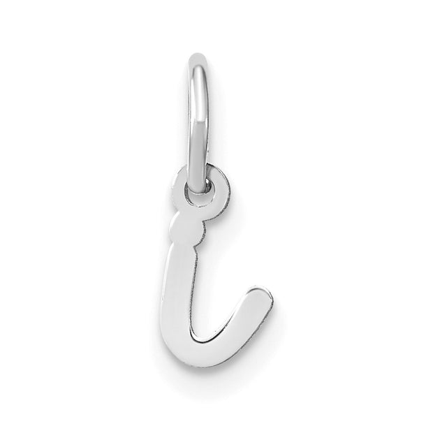 14KW Lower case Letter I Initial Charm