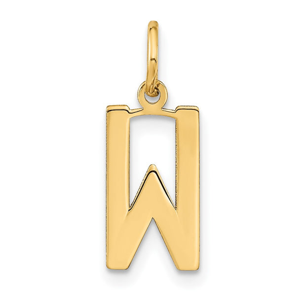 14ky Letter W Initial Pendant