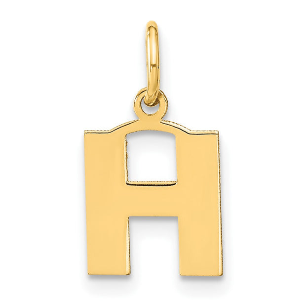 14ky Letter H Initial Pendant