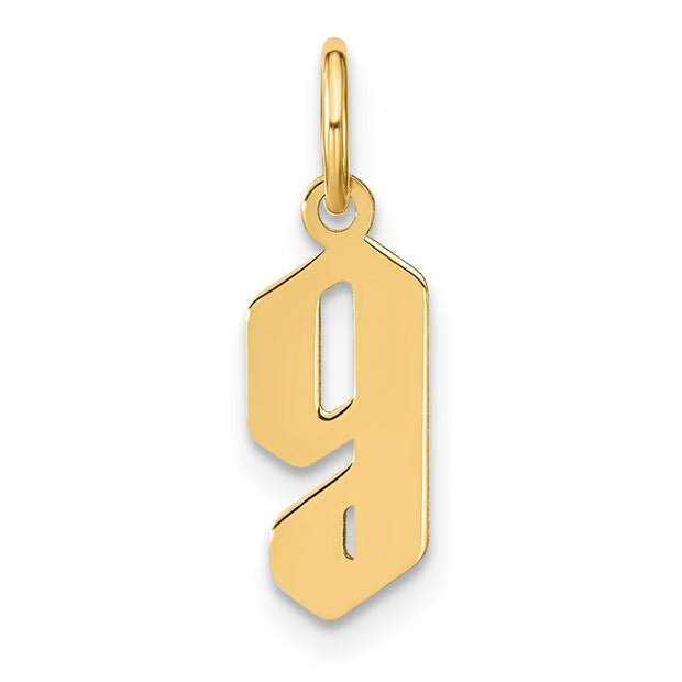 14ky Lowercase Letter G Initial Pendant