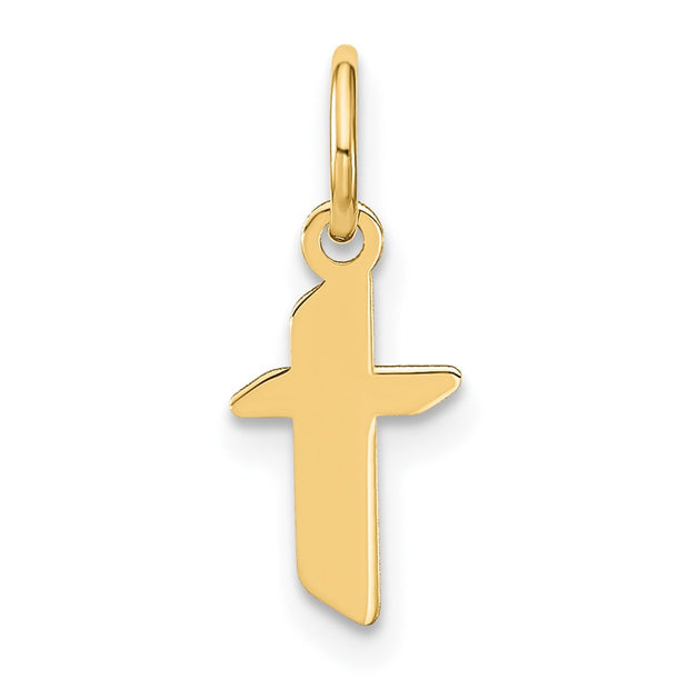 14ky Lowercase Letter T Initial Pendant