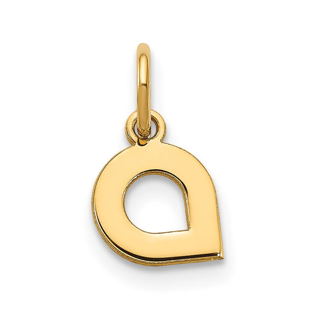 14ky Lowercase Letter A Initial Pendant