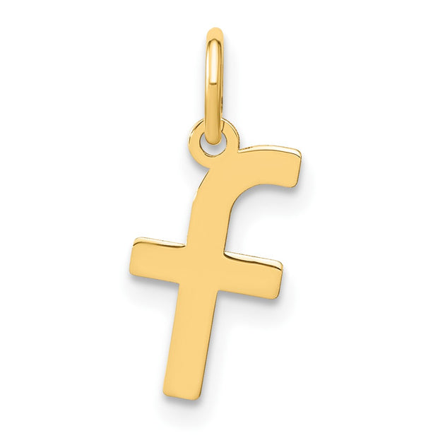 14ky Lowercase Letter F Initial Pendant