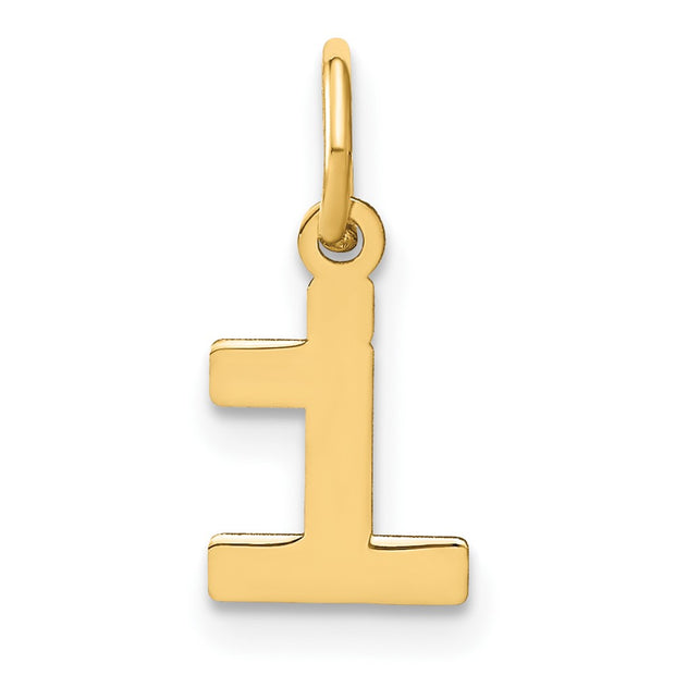14ky Lowercase Letter I Initial Pendant