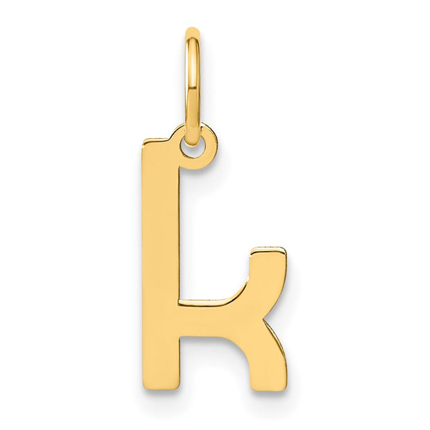 14ky Lowercase Letter K Initial Pendant