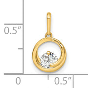 14k CZ Pendant