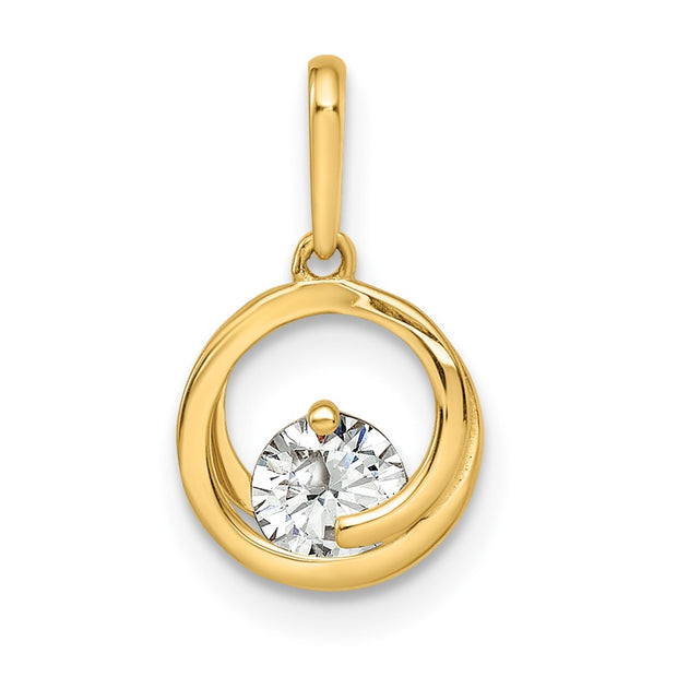 14k CZ Pendant