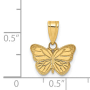 14k Laser Cut Butterfly Charm